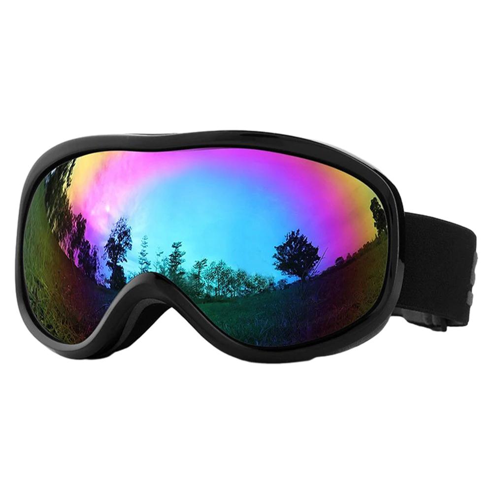남녀공용 스키 선글라스, 이중 레이어 보호 고글, 김서림 방지 방풍 UV 보호, 스노모빌 스케이팅